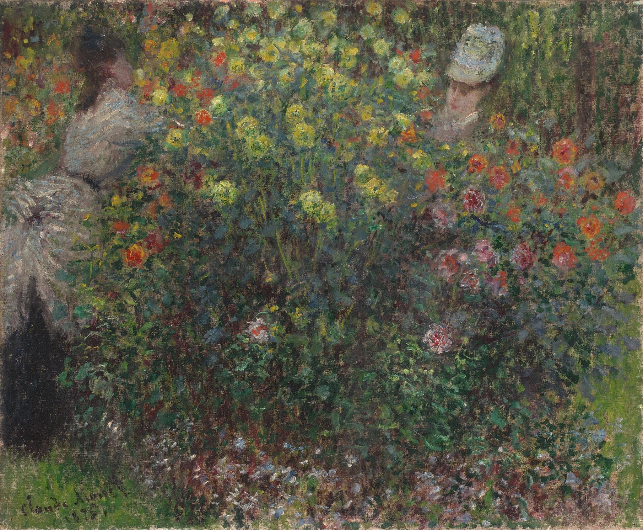 Dames dans les fleurs W383 par Claude Monet, 1875, Galerie nationale de Prague