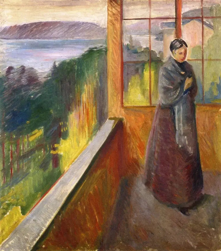 Reproduction du tableau « Dans la véranda - Edvard Munch » par Alpha Reproduction en peinture à l’huile