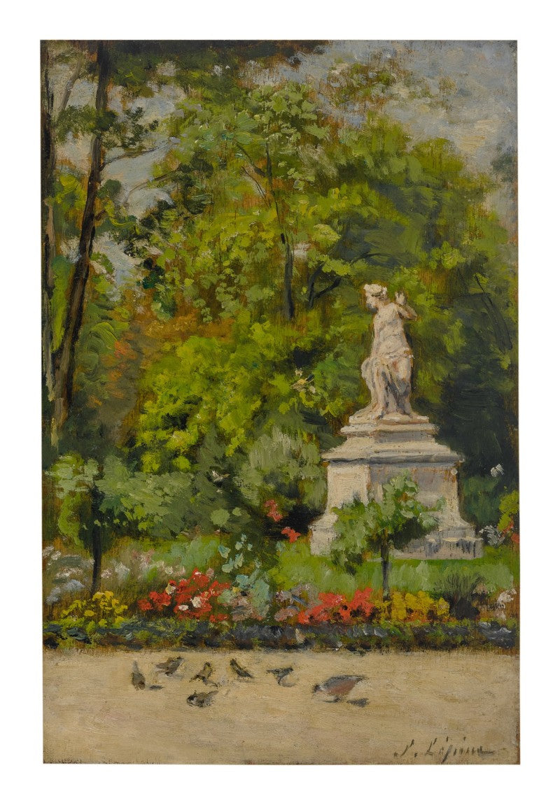 Dans le jardin du Luxembourg - Stanislas Lépine image 1 reproduction de peinture à l’huile