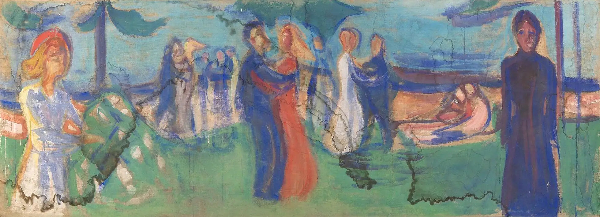 Reproduction du tableau « Danse près de la mer - Edvard Munch » par Alpha Reproduction en peinture à l’huile