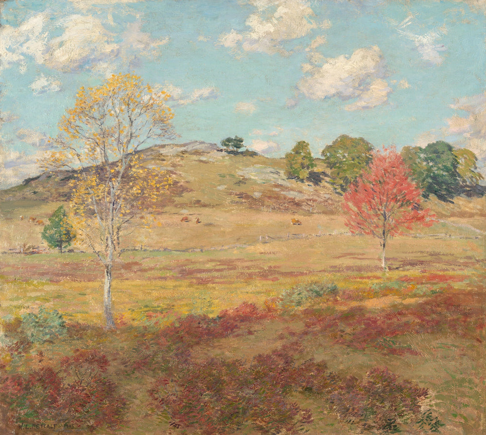 Début de l'automne - Willard Metcalf image 1 reproduction de peinture à l’huile