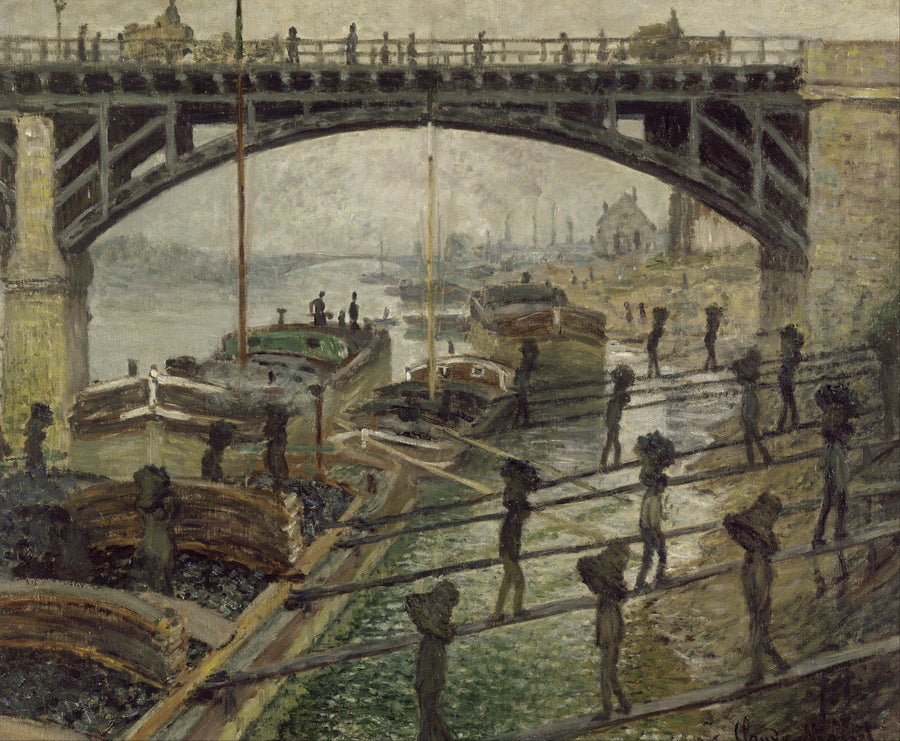 석탄 하역 노동자 - Claude Monet