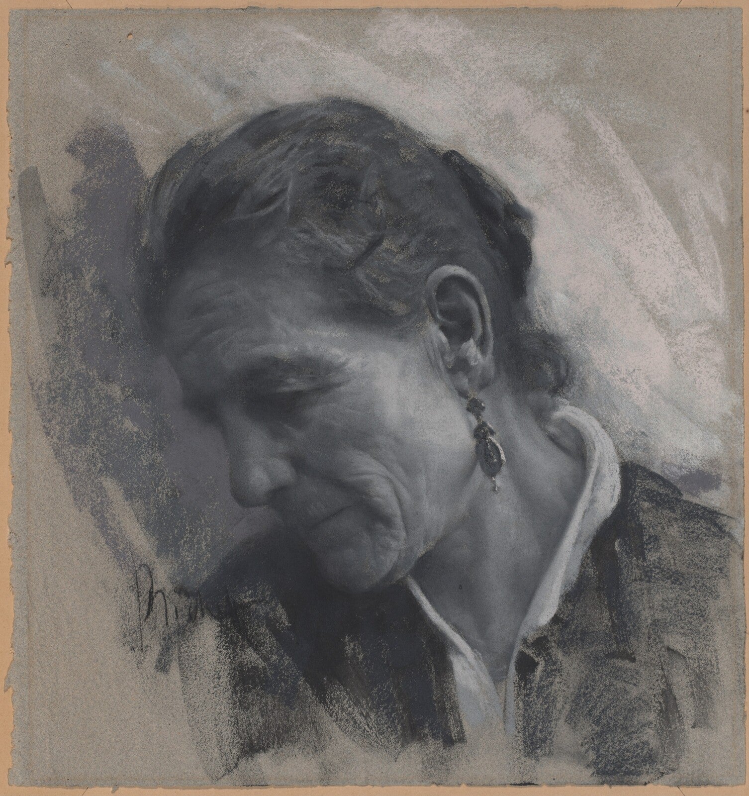 Luisa Carmignani, the Artist's Mother-in-Law, Francesco Paolo Michetti, c. 1881 — pastel, National Gallery of Art