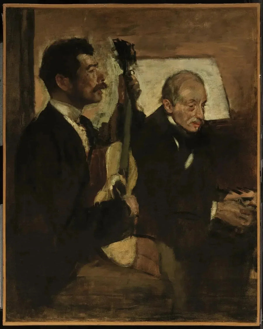 로렌조 이교도들의 말을 듣고 있는 드가의 아버지, 1869 -1872 - Edgar Degas