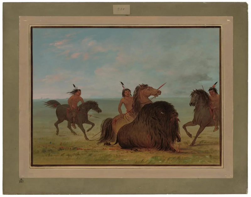 데 카망쉬는 수컷 들소를 내놓다 - 조지 캐틀린

Source:
Des Camanchees lancent un bison mâle - George Catlin