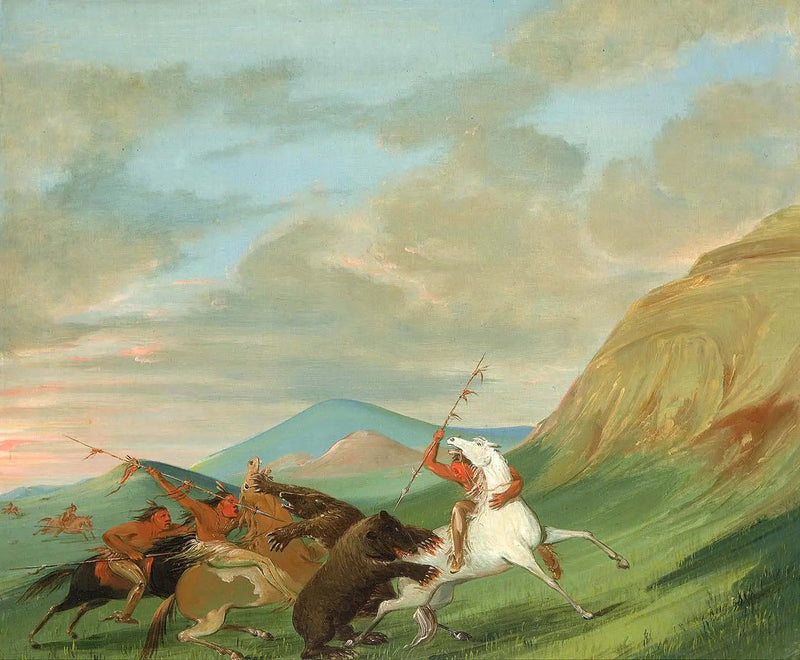 곰이 말을 타고 있는 인디언들을 공격하다 - 조지 캐틀린

Source:
Des grizzlis attaquent des Indiens à cheval - George Catlin
