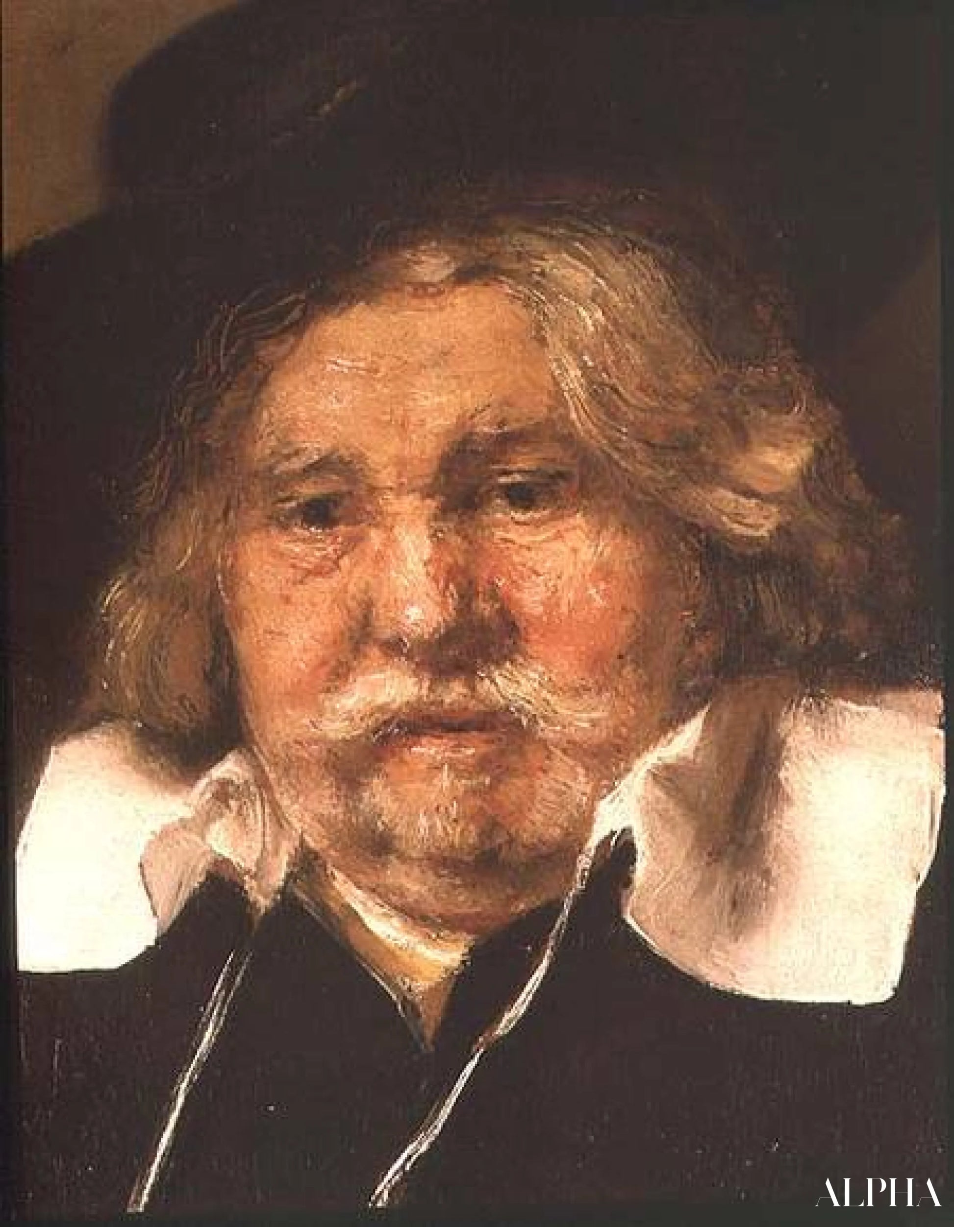 노인의 초상 세부 - Rembrandt van Rijn - 고급 그림 및 회화 복제