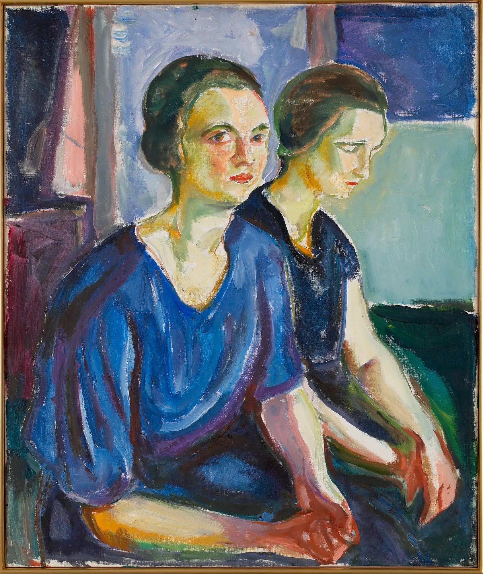 Reproduction du tableau « Deux Femmes, assises - Edvard Munch » par Alpha Reproduction en peinture à l’huile