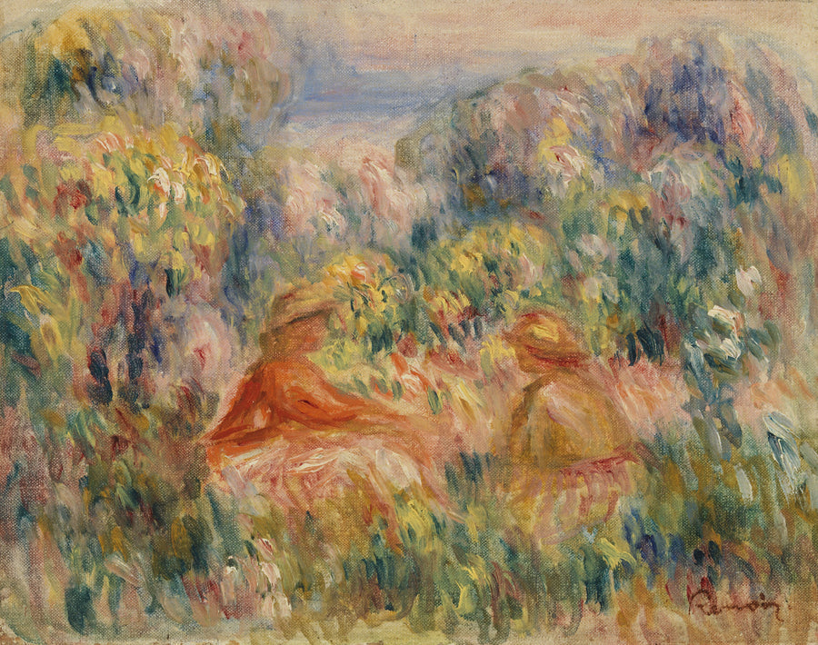 Deux femmes dans un paysage de Renoir, 1918, Barnes Foundation BF587 – reproduction peinture à l’huile sur toile