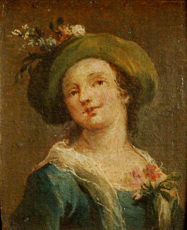 모든 그림: 옆모습 모자를 쓴 소녀와 정면 모자를 쓴 소녀 (이중 그림, 오른쪽 패널) - Francesco Guardi