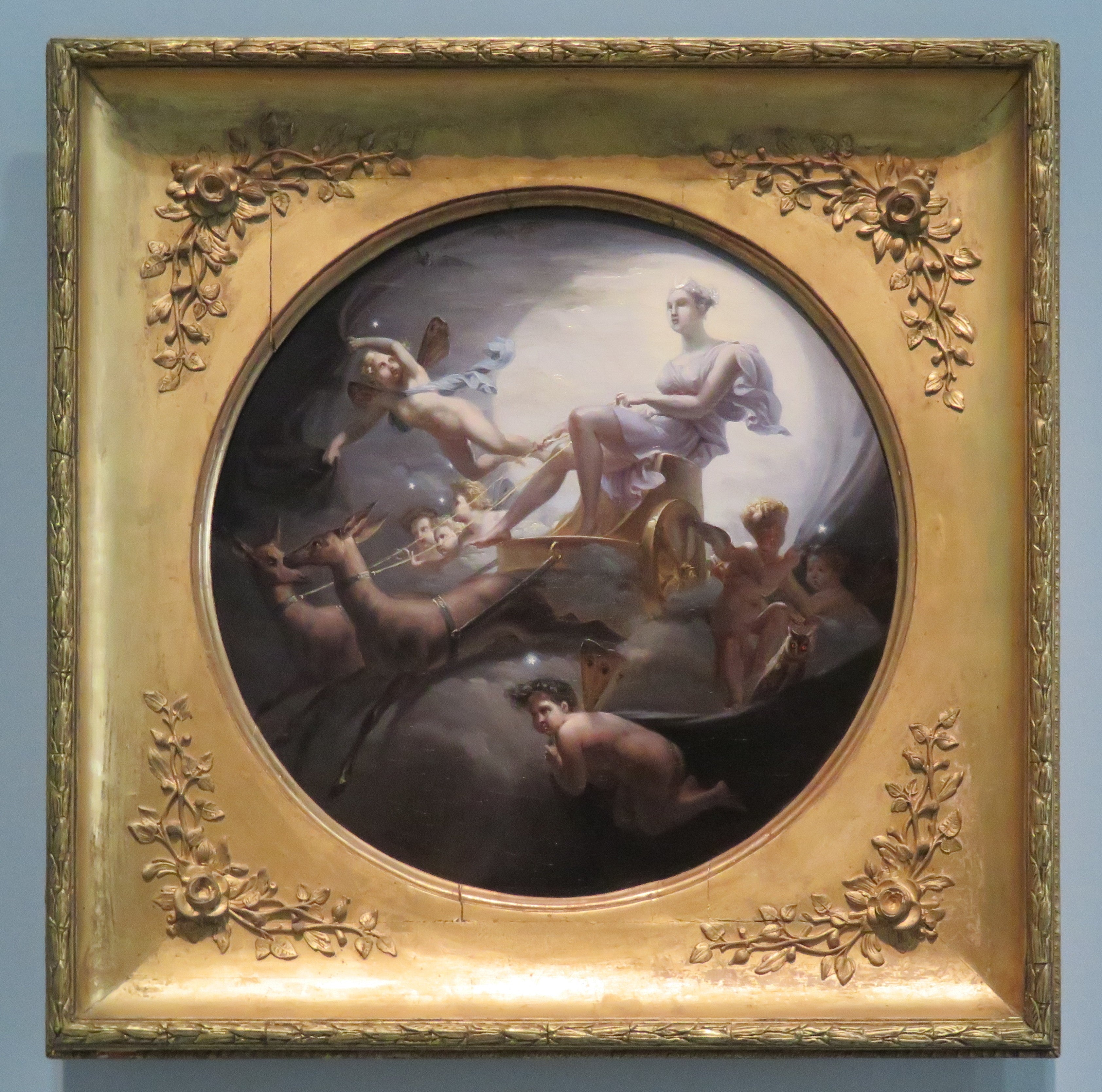Diane sur son char allant vers Endymion - Merry-Joseph Blondel image 1 tableau peint à l’huile sur toile