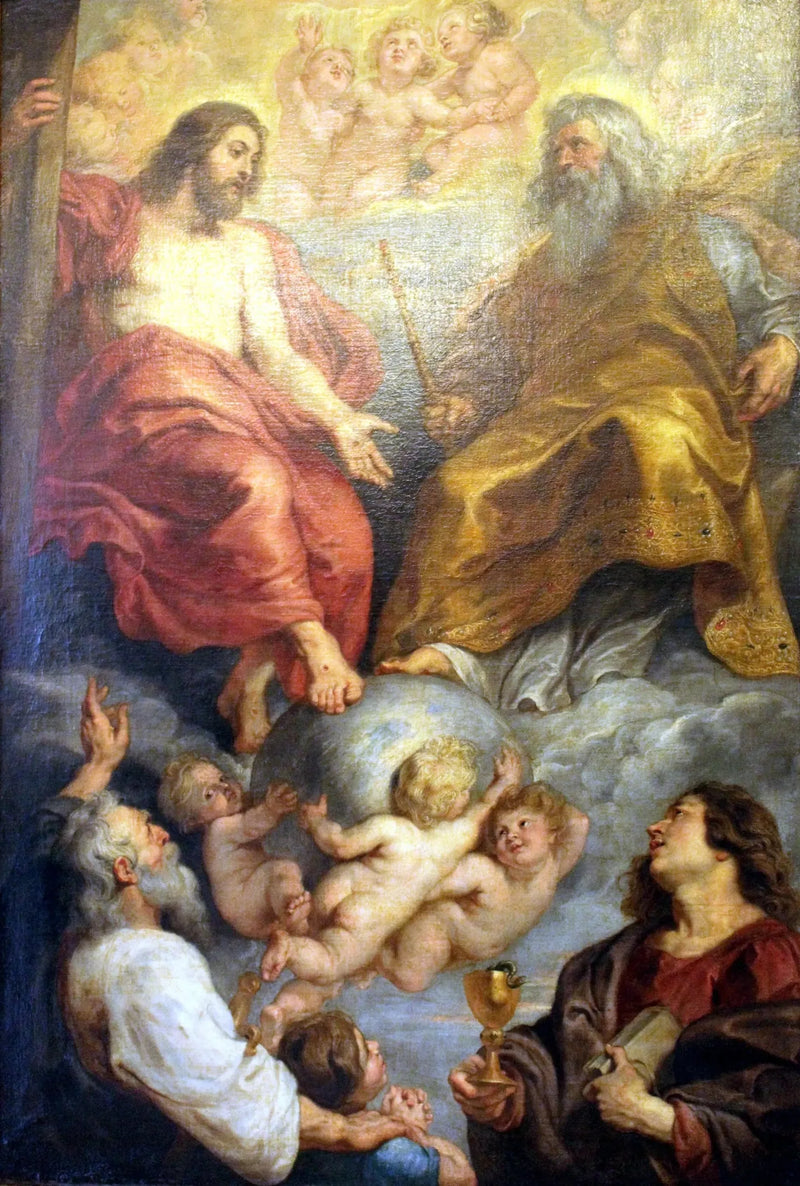 하느님 아버지와 그리스도, 성 바울과 요한과 함께한 성인들, 1616-1617 - 피터 폴 루벤스