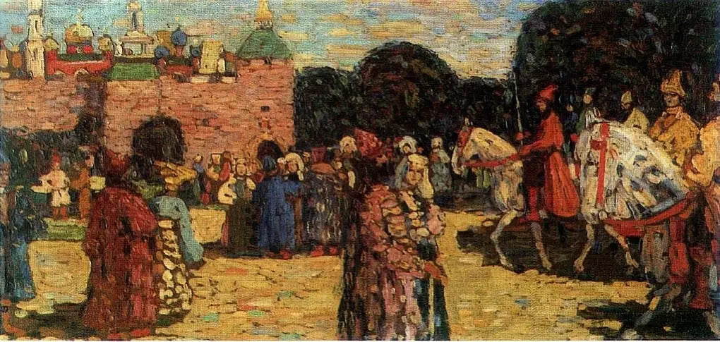 Dimanche (vieux russe) - Vassily Kandinsky image 1 copie de tableau peinte à la main