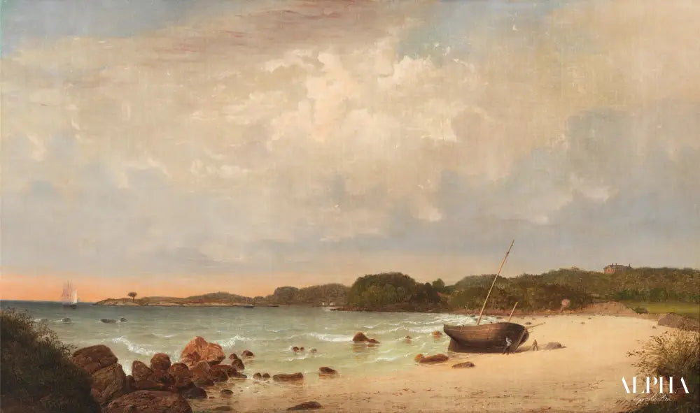 Dolliver's Neck et la côte ouest depuis Field Beach, 1857 - Fitz Henry Lane - Reproductions de tableaux et peintures haut de gamme