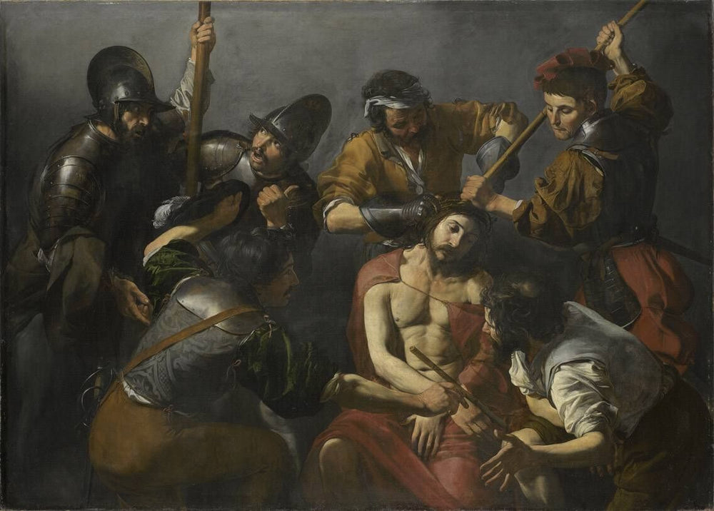 Dornenkrönung Christi - Valentin de Boulogne image 1 copie de tableau peinte à la main
