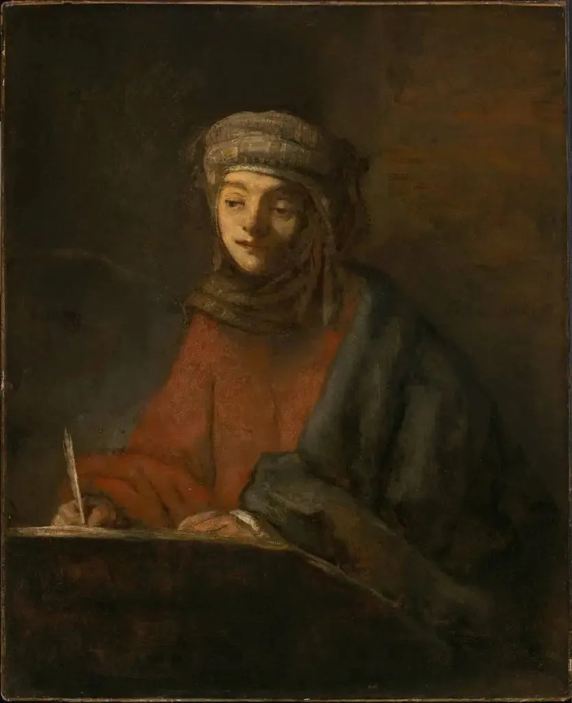 Écriture évangéliste - Rembrandt image 1 copie de tableau peinte à la main