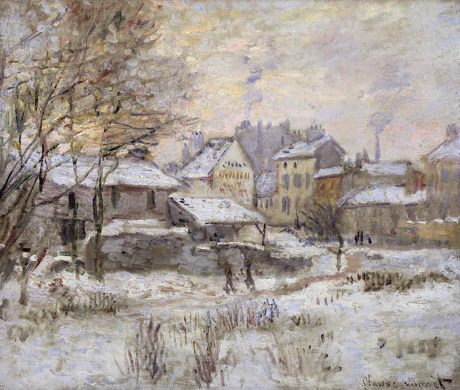 눈 내리는 효과, 석양 - Claude Monet