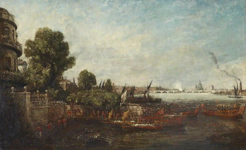 조지 4세의 화물선 출항: 워털루 다리 개통, 1817 - 존 콘스터블

Source:
Embarquement de George IV depuis Whitehall : l'ouverture du pont de Waterloo, 1817 - John Constable