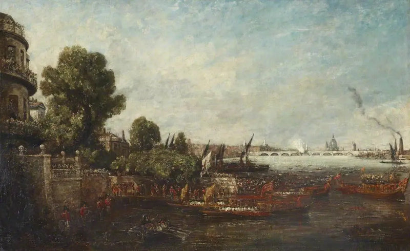 조지 4세의 화물선 출항: 워털루 다리 개통, 1817 - 존 콘스터블

Source:
Embarquement de George IV depuis Whitehall : l'ouverture du pont de Waterloo, 1817 - John Constable