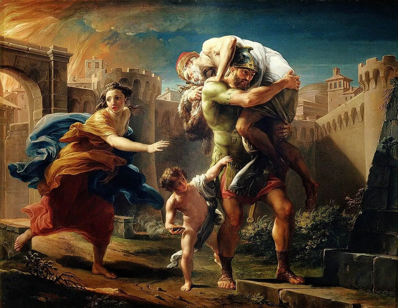 에네아스가 트로이에서 도망치다 - Pompeo Batoni