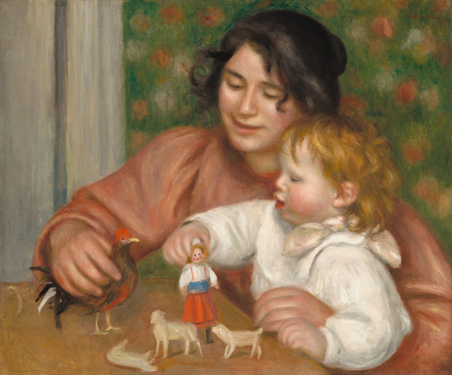 Enfant avec des jouets, Gabrielle et Jean Renoir, 1895–1896, National Gallery of Art – reproduction peinture à l’huile