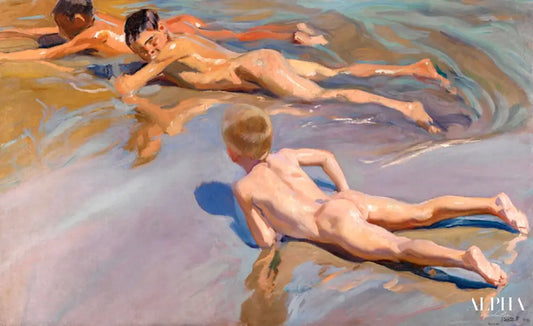 Enfants à la plage - Sorolla - Reproductions de tableaux et peintures haut de gamme