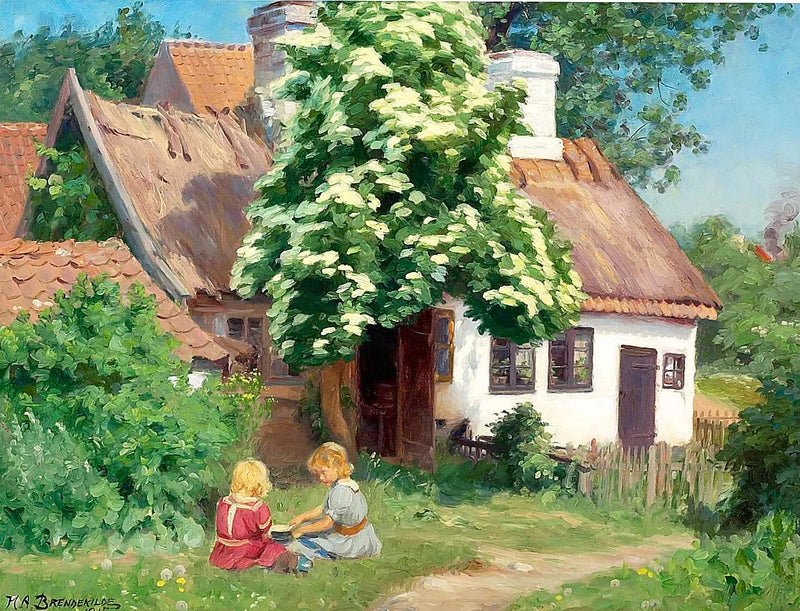 아이들이 농장 앞에서 노는 모습 - H. A. Brendekilde

Source:
Enfants jouant devant une ferme. - H. A. Brendekilde