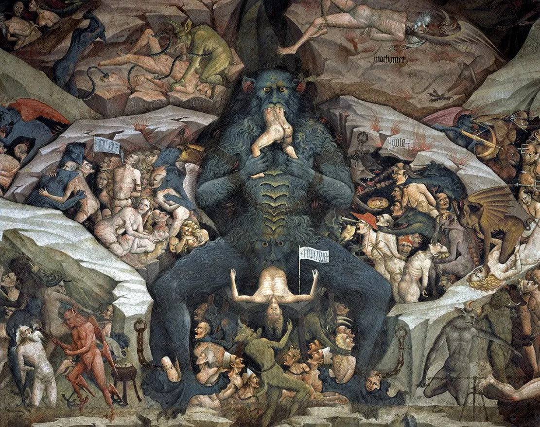 L’Enfer, détail du Jugement dernier - Giovanni da Modena, vers 1410, chapelle Bolognini