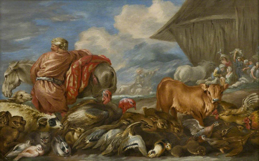 Entrée dans l'arche de Noé - Giovanni Benedetto Castiglione image 1 reproduction artisanale de tableau