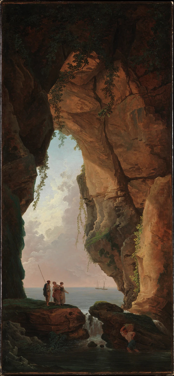 동굴 입구 - Hubert Robert