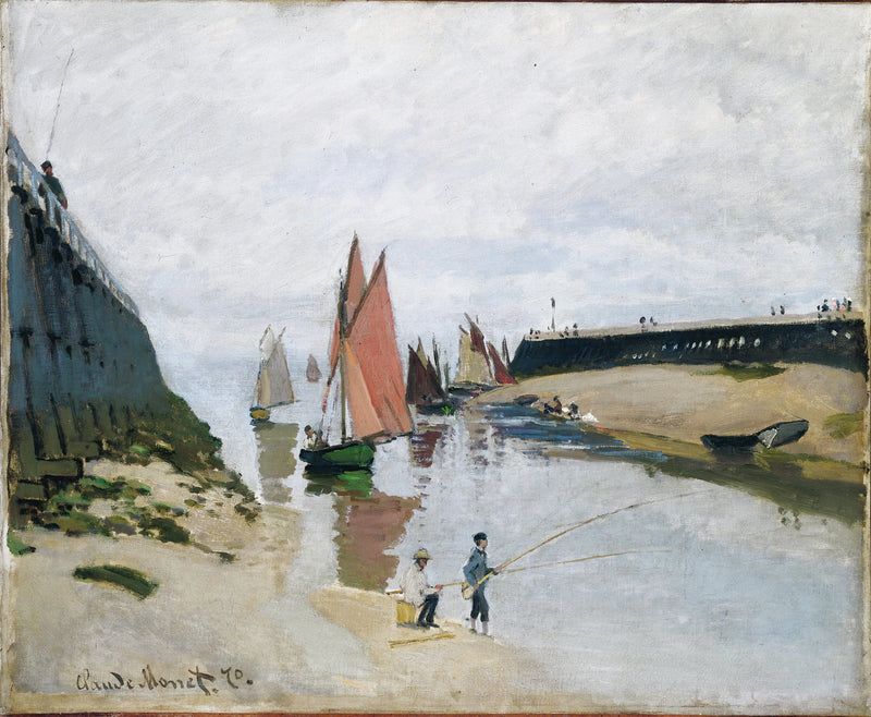 Trouville W154 항구 입구 - Claude Monet