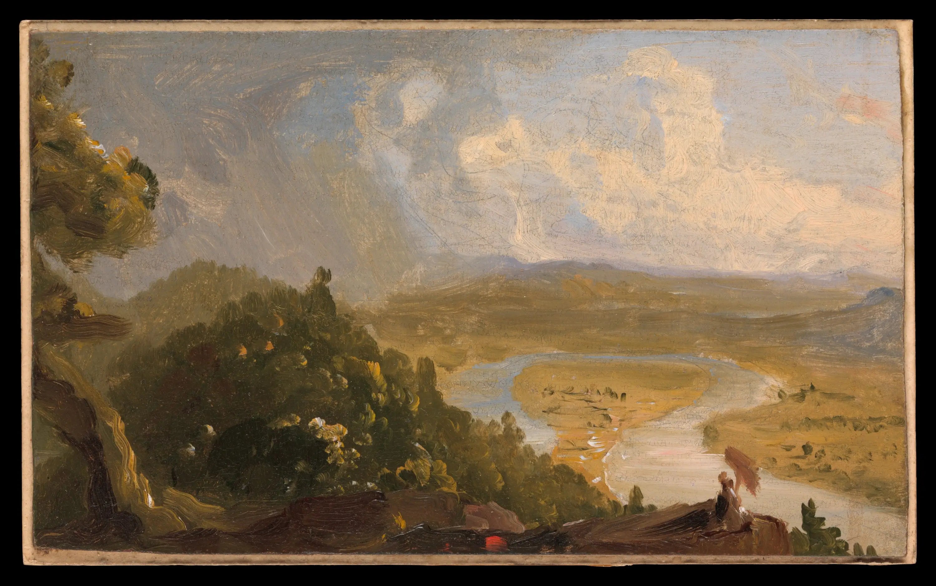Esquisse pour la vue depuis le mont Holyoke Northampton Massachusetts après un orage (The Oxbow) - Thomas Cole - Alpha