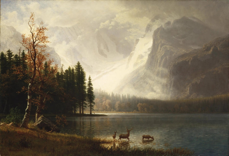 에스테스 파크, 콜로라도, 와이트 호수 - 알버트 비어슈타트

Source:
Estes Park, Colorado, lac Whyte - Albert Bierstadt