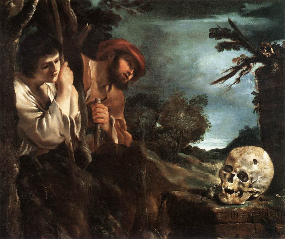 Et en Arcadie ego - Guercino image 1 copie peinte à la main à l’huile