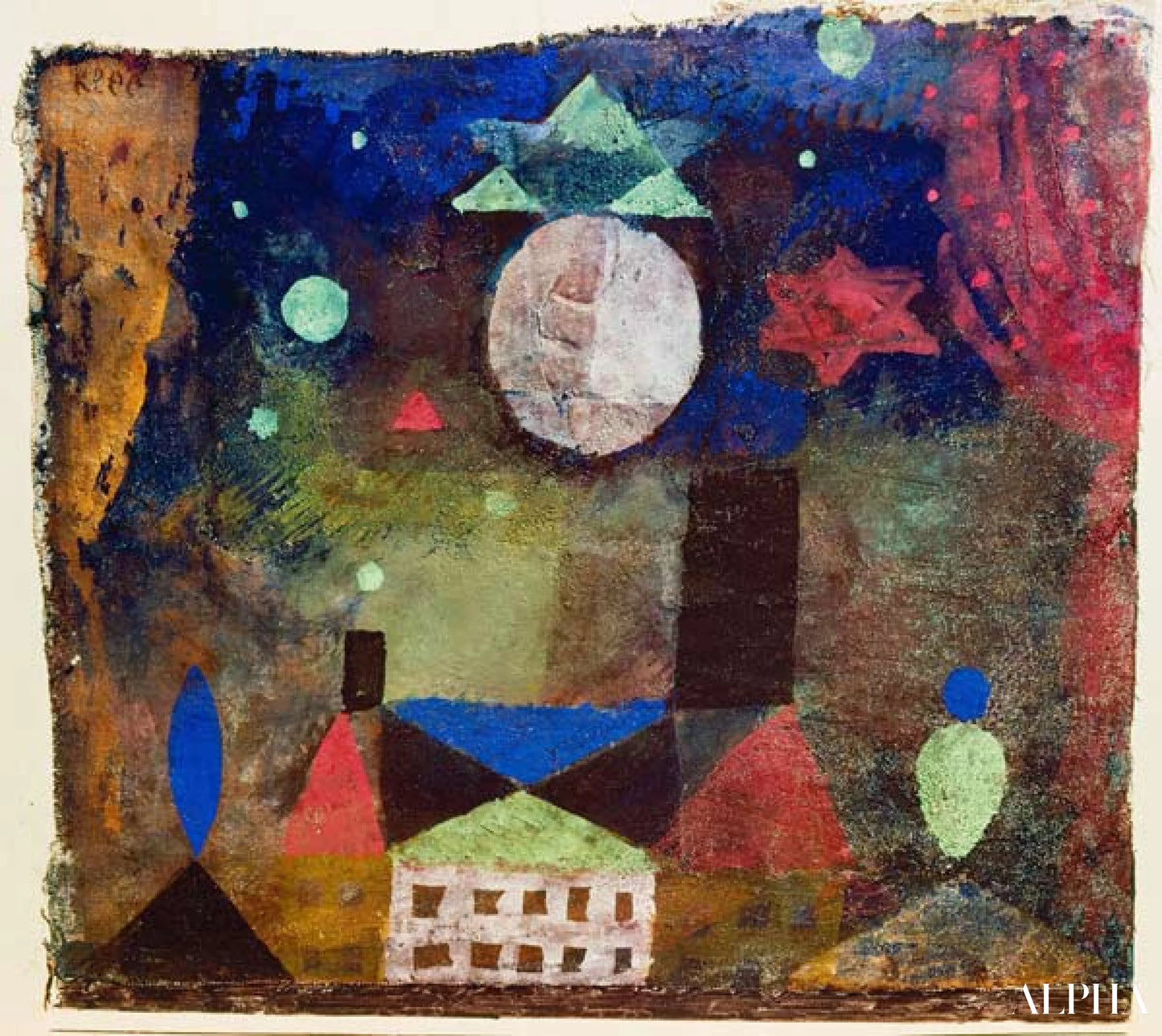 악의 집 위의 별 - Paul Klee - 고급 그림 및 회화 복제본