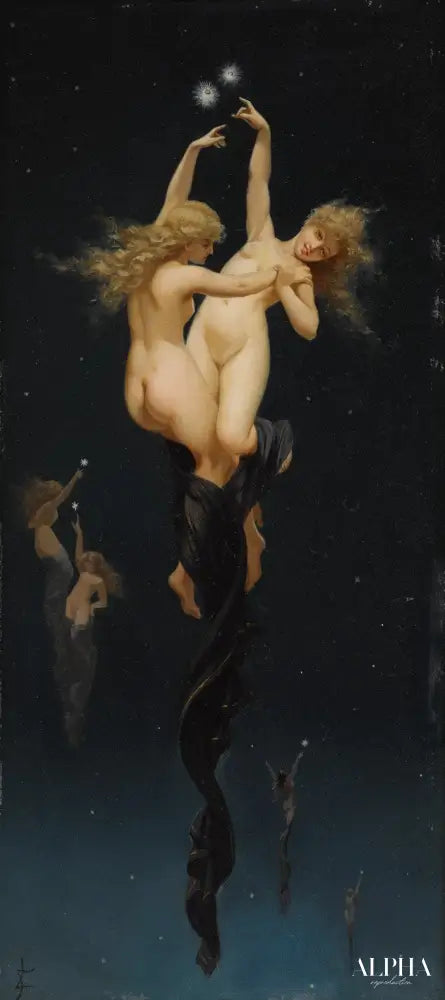 Étoiles jumelles - Luis Ricardo Falero - Reproductions de tableaux et peintures haut de gamme