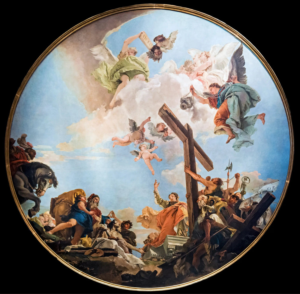 Exaltation de la Croix (Tiepolo) - Giovanni Battista Tiepolo image 1 tableau peint à l’huile sur toile