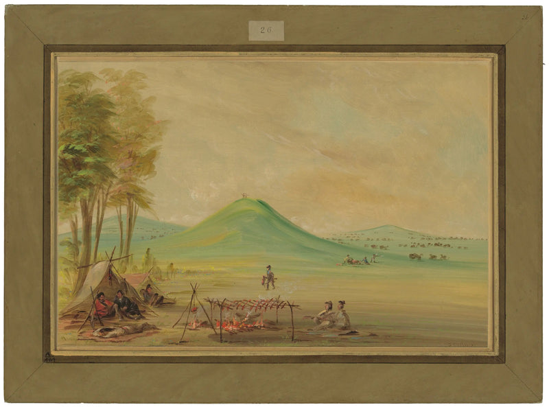 텍사스의 초원에 정착한 원정. 1686년 4월 - 조지 캐틀린

Source:
Expédition campée dans une prairie du Texas. Avril 1686 - George Catlin