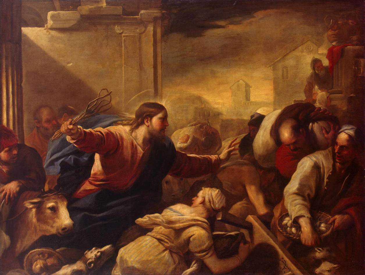 Expulsion des marchands du Temple - Luca Giordano image 1 tableau peint à l’huile sur toile