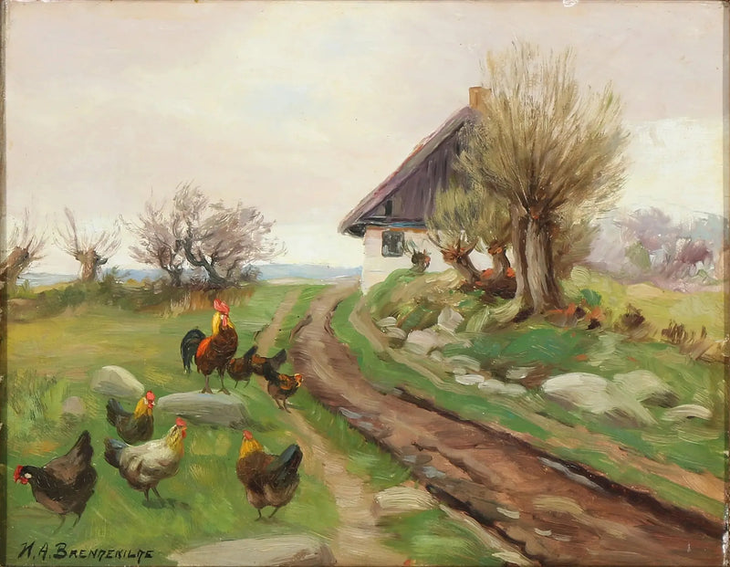 외부 농장과 닭들 - H. A. Brendekilde

Source:
Extérieur de la ferme avec des poules - H. A. Brendekilde