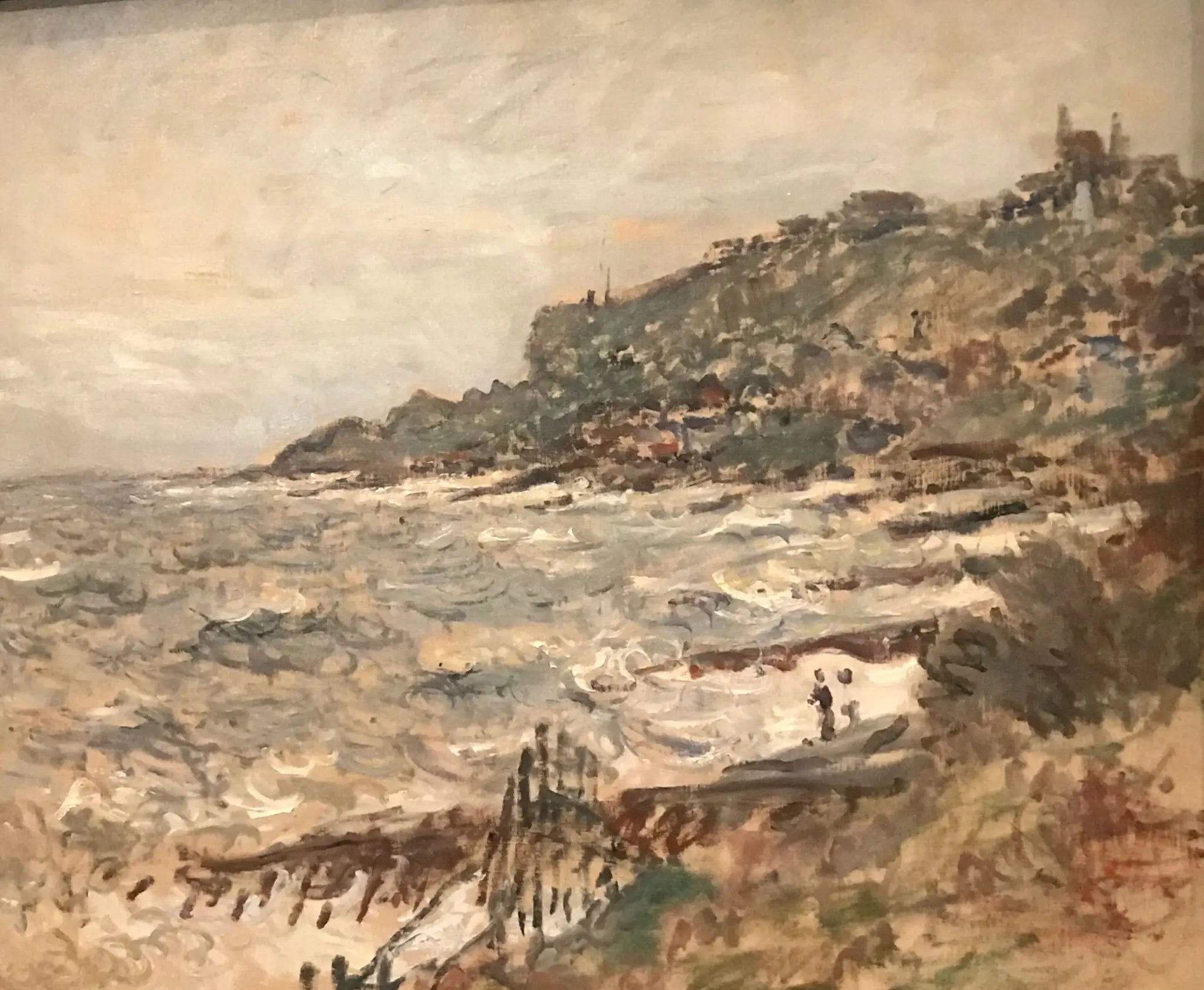 Reproduction du tableau « Falaise de Sainte-Adresse, temps gris - Claude Monet » par Alpha Reproduction en peinture à l’huile