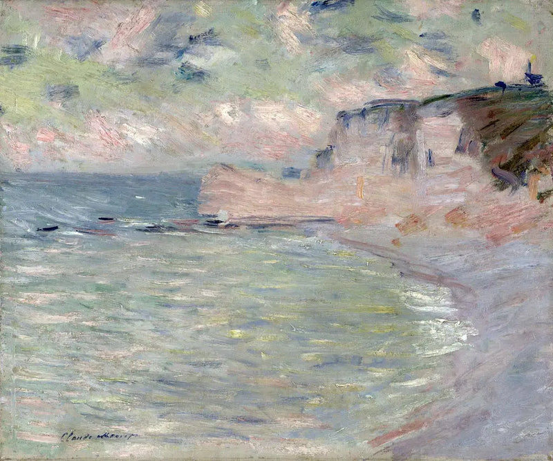 절벽과 아몽 문, 아침의 효과 - Claude Monet