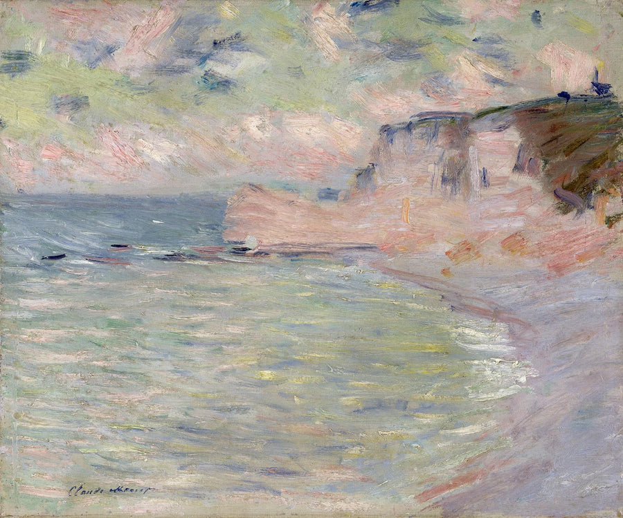 절벽과 아몽 문, 아침의 효과 - Claude Monet