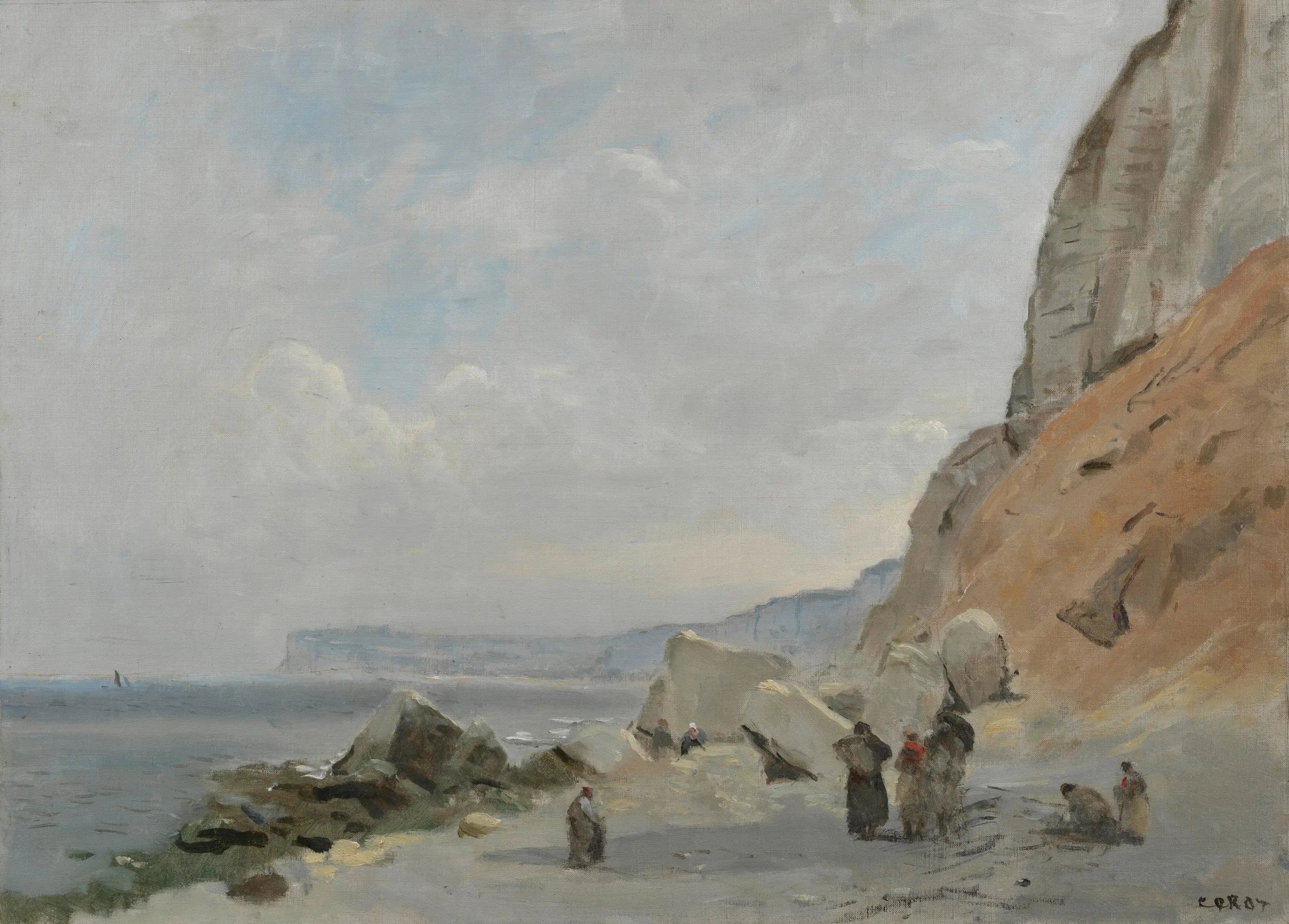 Falaises de craie près d’Yport - Jean-Baptiste Camille Corot - Alpha Reproduction
