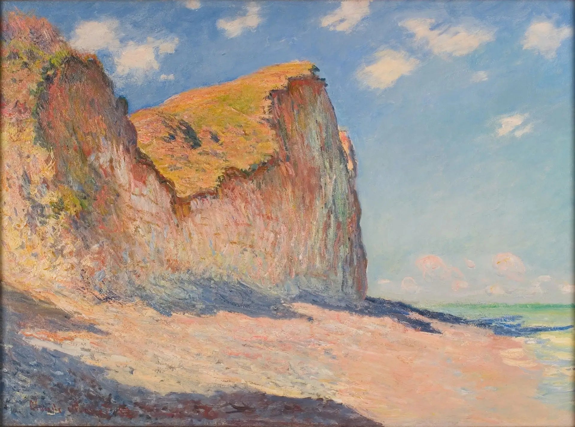 Reproduction du tableau « Falaises près de Pourville - Claude Monet » par Alpha Reproduction en peinture à l’huile