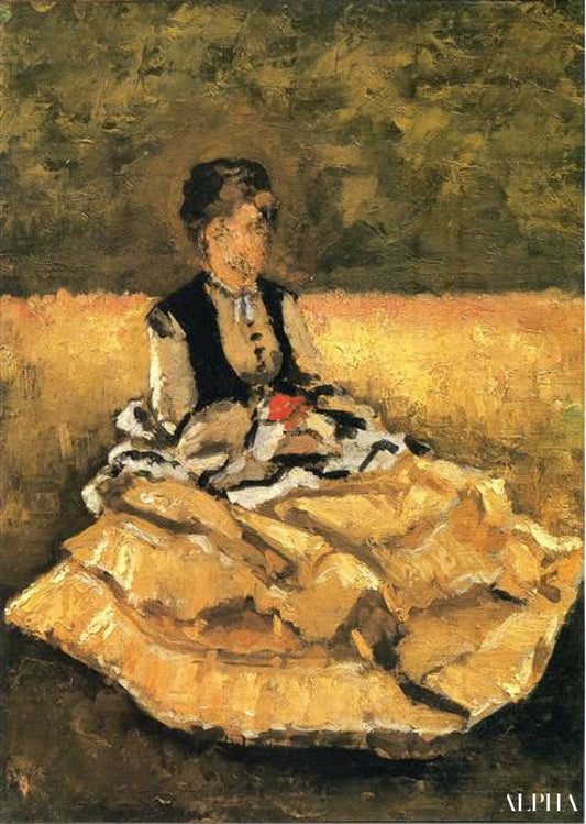 Femme assise sur la pelouse - Caillebotte - Reproductions de tableaux et peintures haut de gamme
