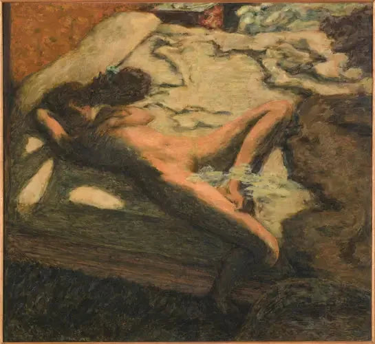침대에 누워 있는 여성 - 피에르 보나르