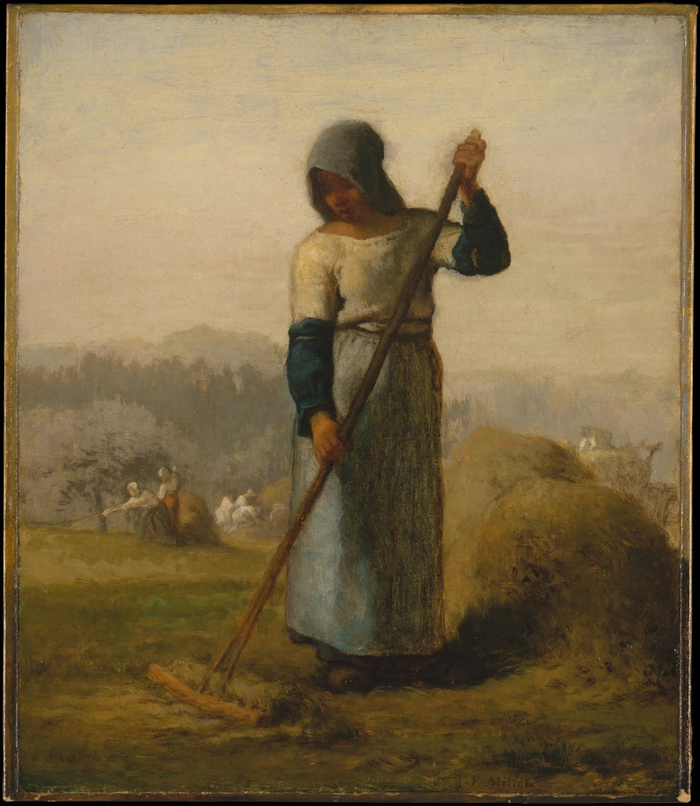 Femme avec un rateau - Jean-François Millet image 1 copie peinte à la main à l’huile