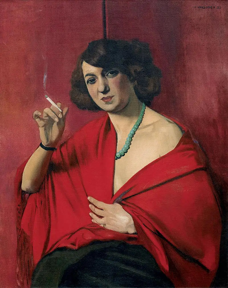 붉은색 드레스를 입은 여성, 담배를 들고 있음 - 펠릭스 발로통

Source:
Femme drapée de rouge tenant une cigarette - Félix Vallotton