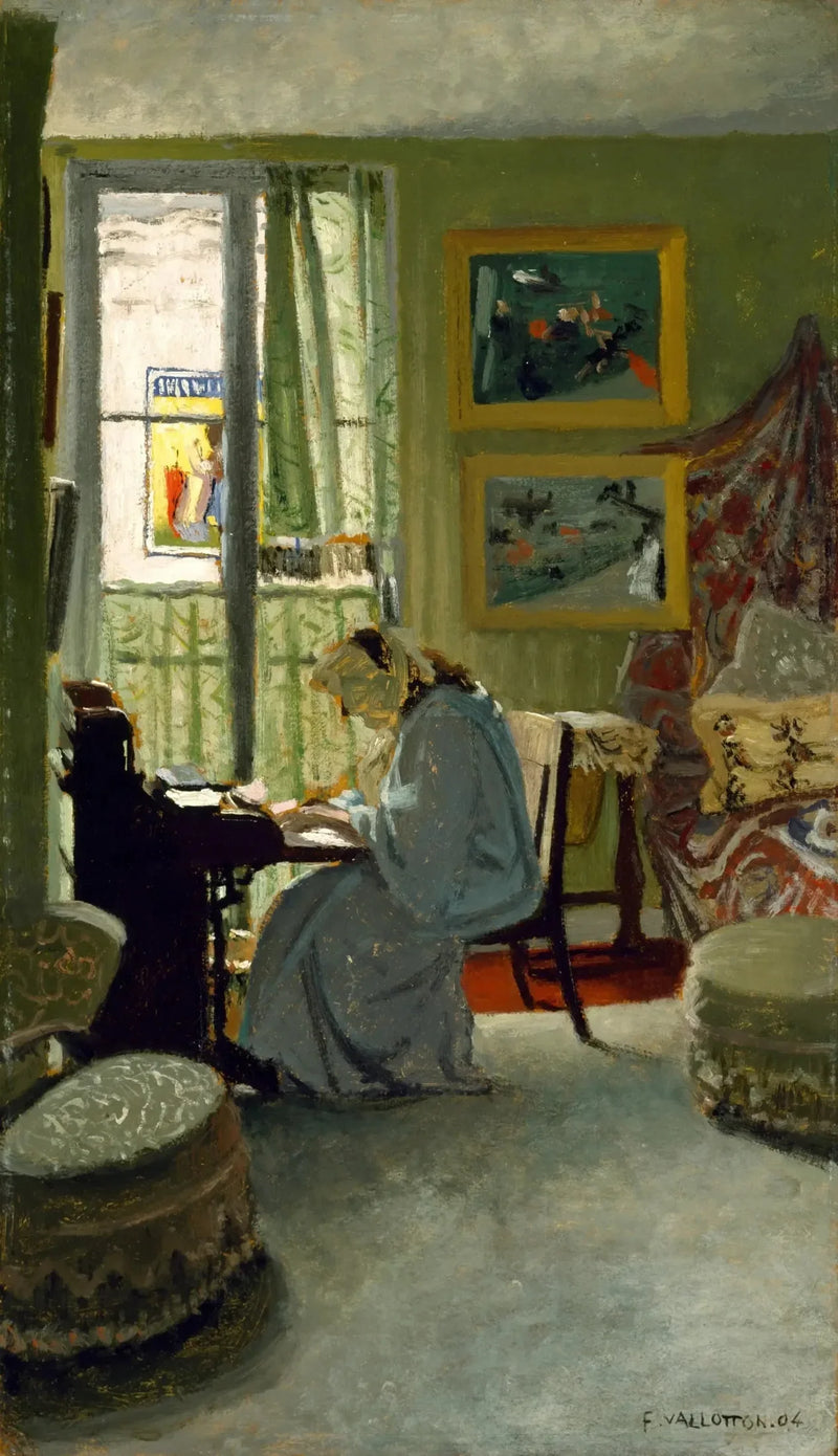 내부에서 글을 쓰는 여성 - 펠릭스 발로통

Source:
Femme écrivant dans un intérieur - Félix Vallotton
